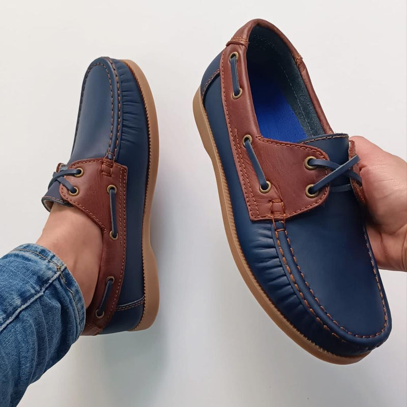 Azul Coñac Cuero